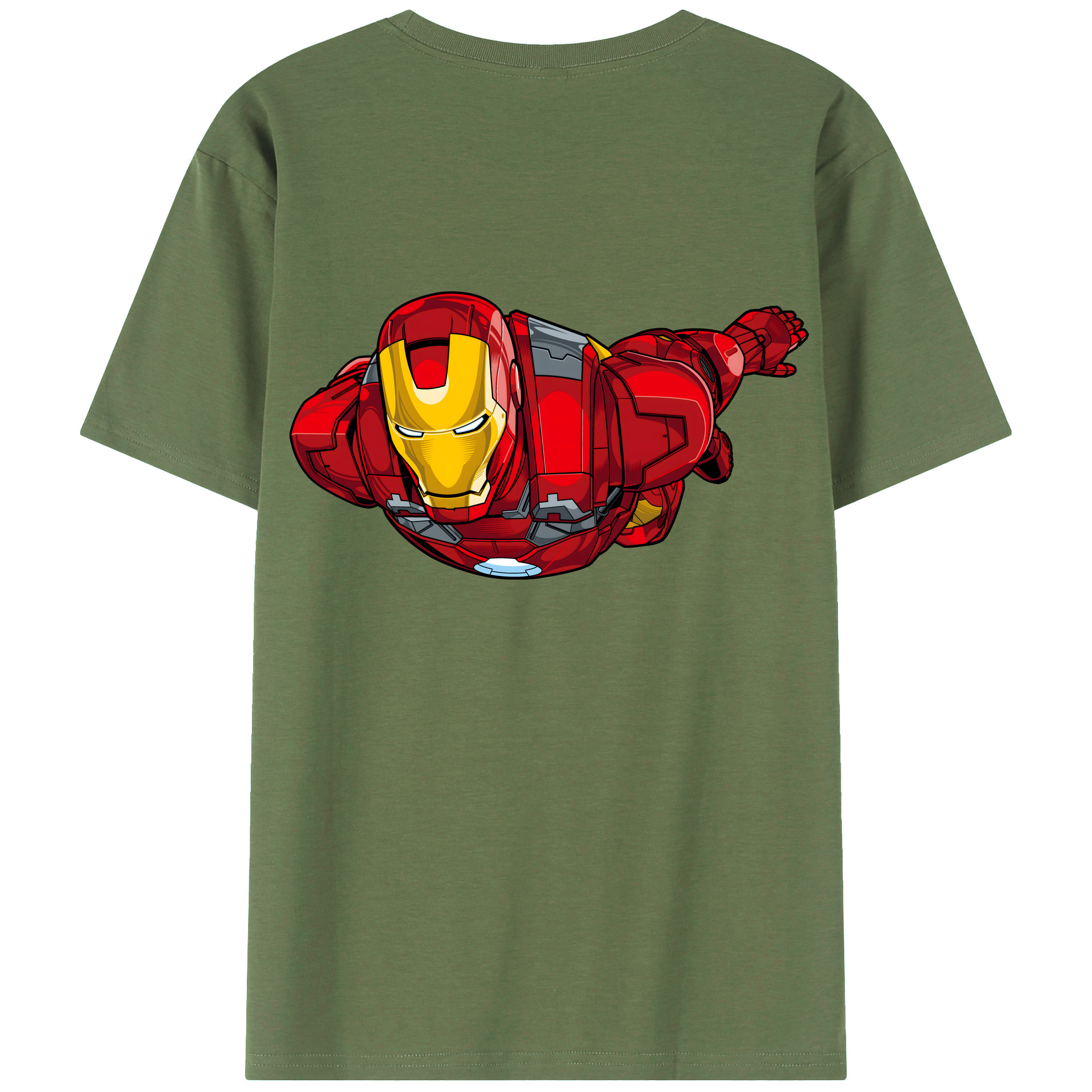 （画像用） アベンジャーズ The Avengers 綿100％ メンズ半袖Tシャツ（バックプリント） 通気性